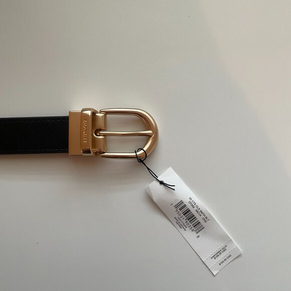 NWT Coach Women’s Classic Buckle Cut-To-Size Reversible Leather Belt - Picture 3 of 7